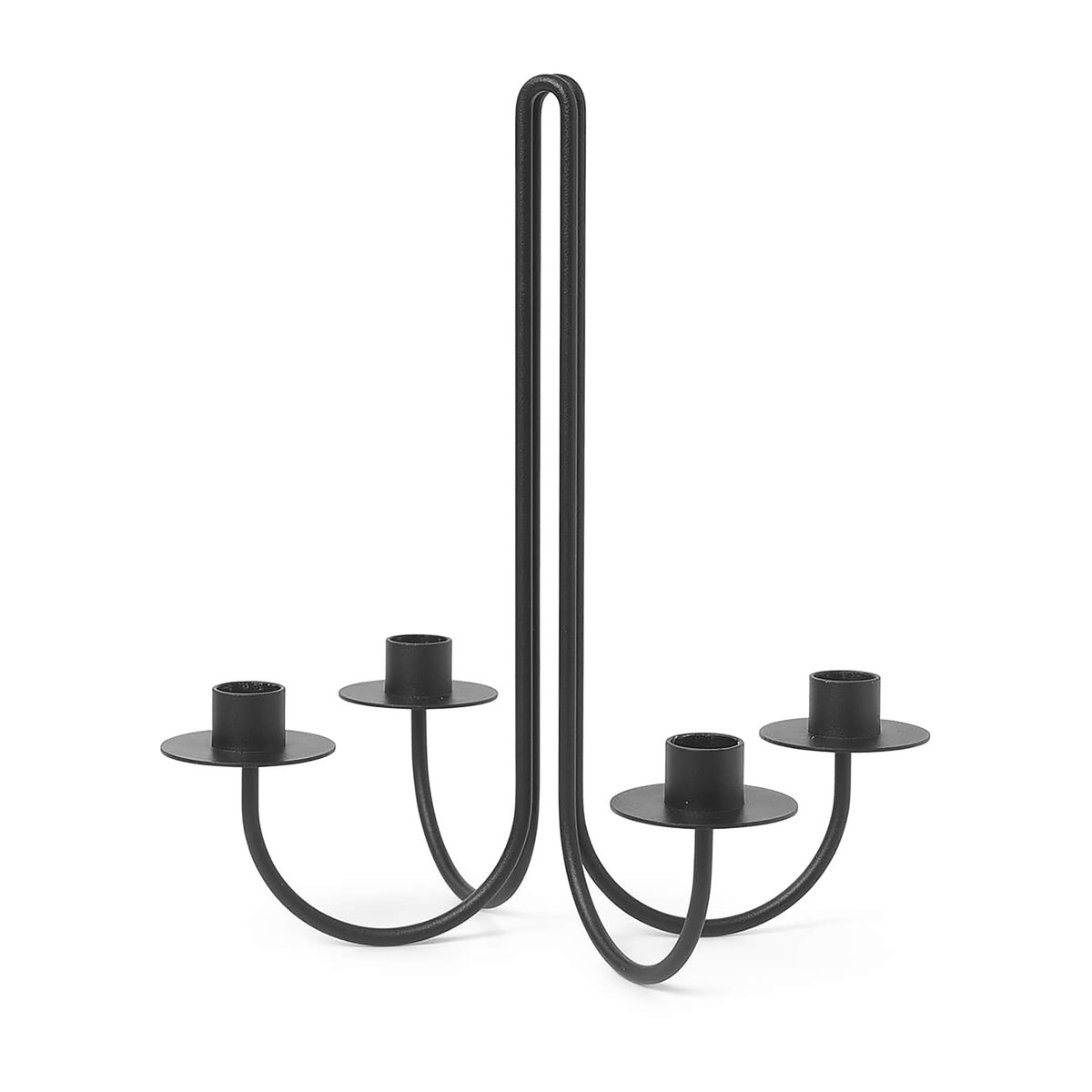 Ferm Living Sway candelabra black