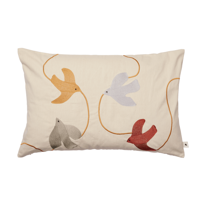 Swif bird brodert putetrekk 40x60 cm - Multi - Ferm Living