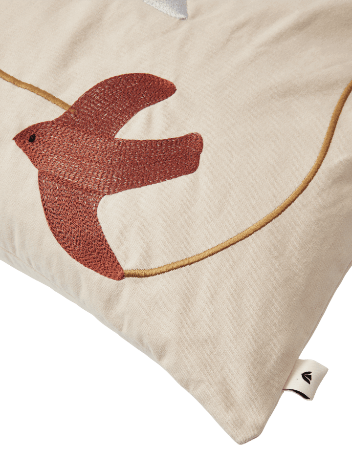 Swif bird brodert putetrekk 40x60 cm, Multi Ferm Living