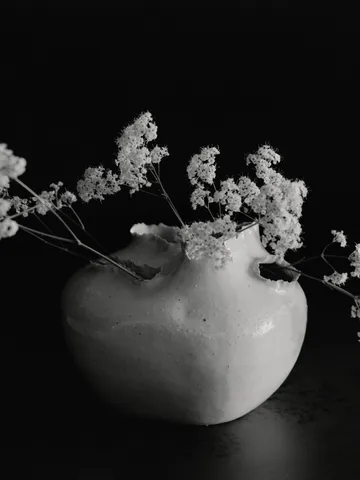 Tereo vase - Off-white speckle, 18 cm - Ferm Living