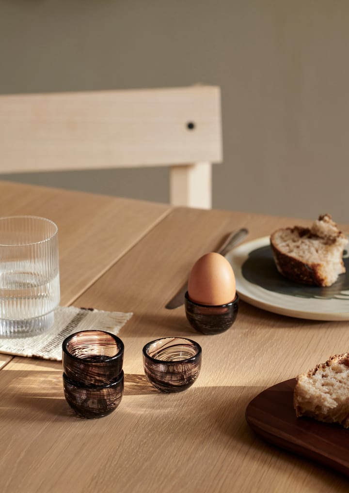 Tinta eggeglass 4-pakning Ø 4,8 cm - Deep Brown - ferm LIVING