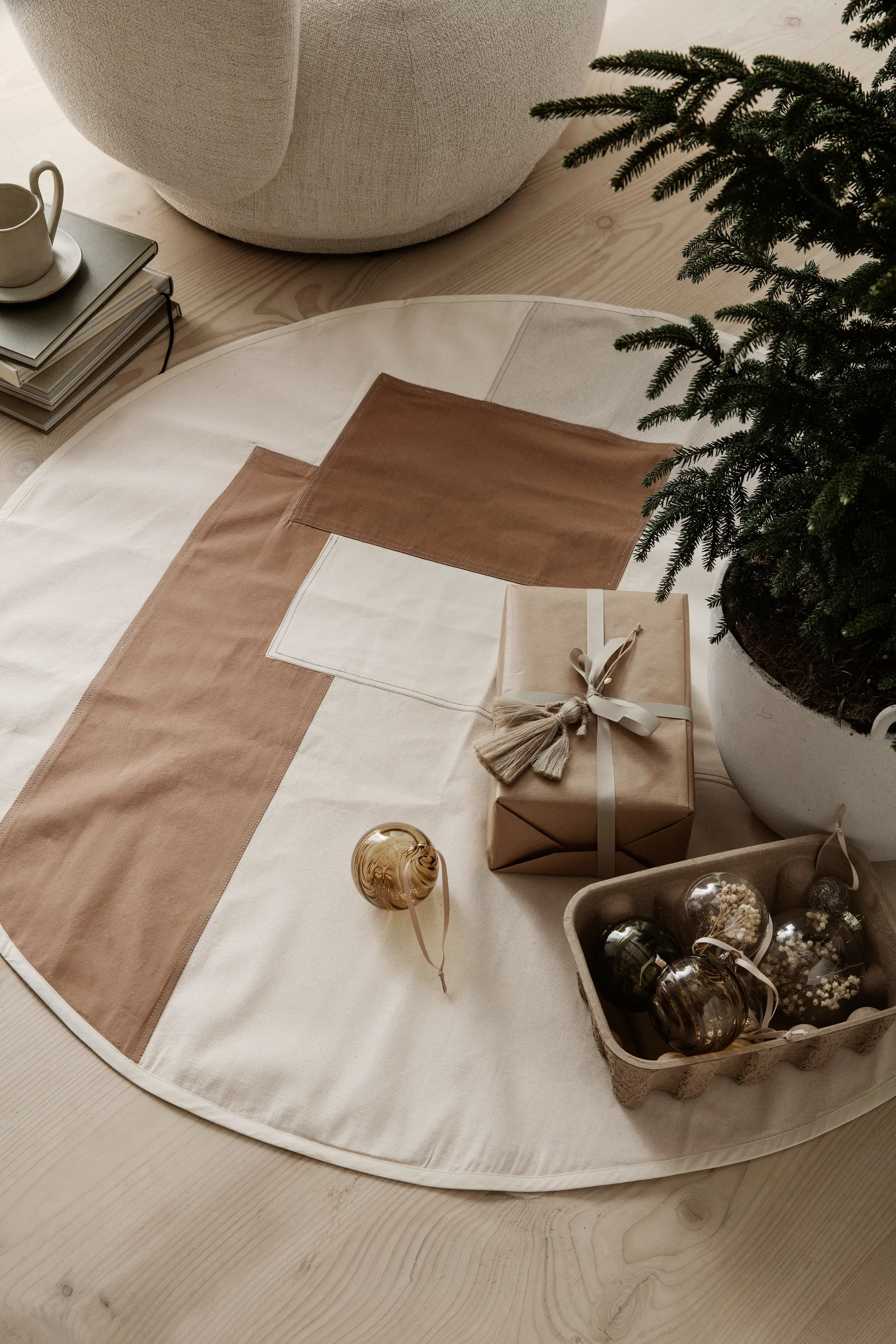 Tonal juleteppe Ø 120 cm, Natural Ferm Living