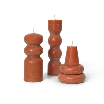 Torno lys 3-pakning Ø 4 cm - Amber - Ferm Living