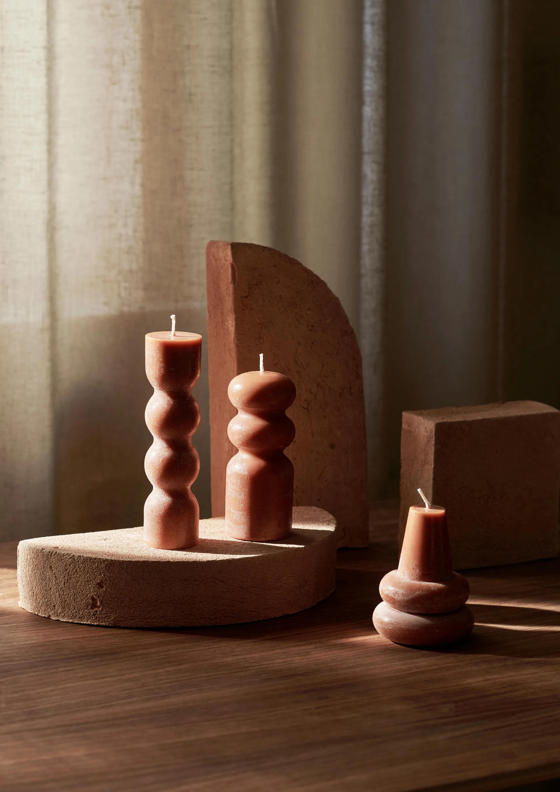 Torno lys 3-pakning Ø 4 cm, Amber Ferm Living