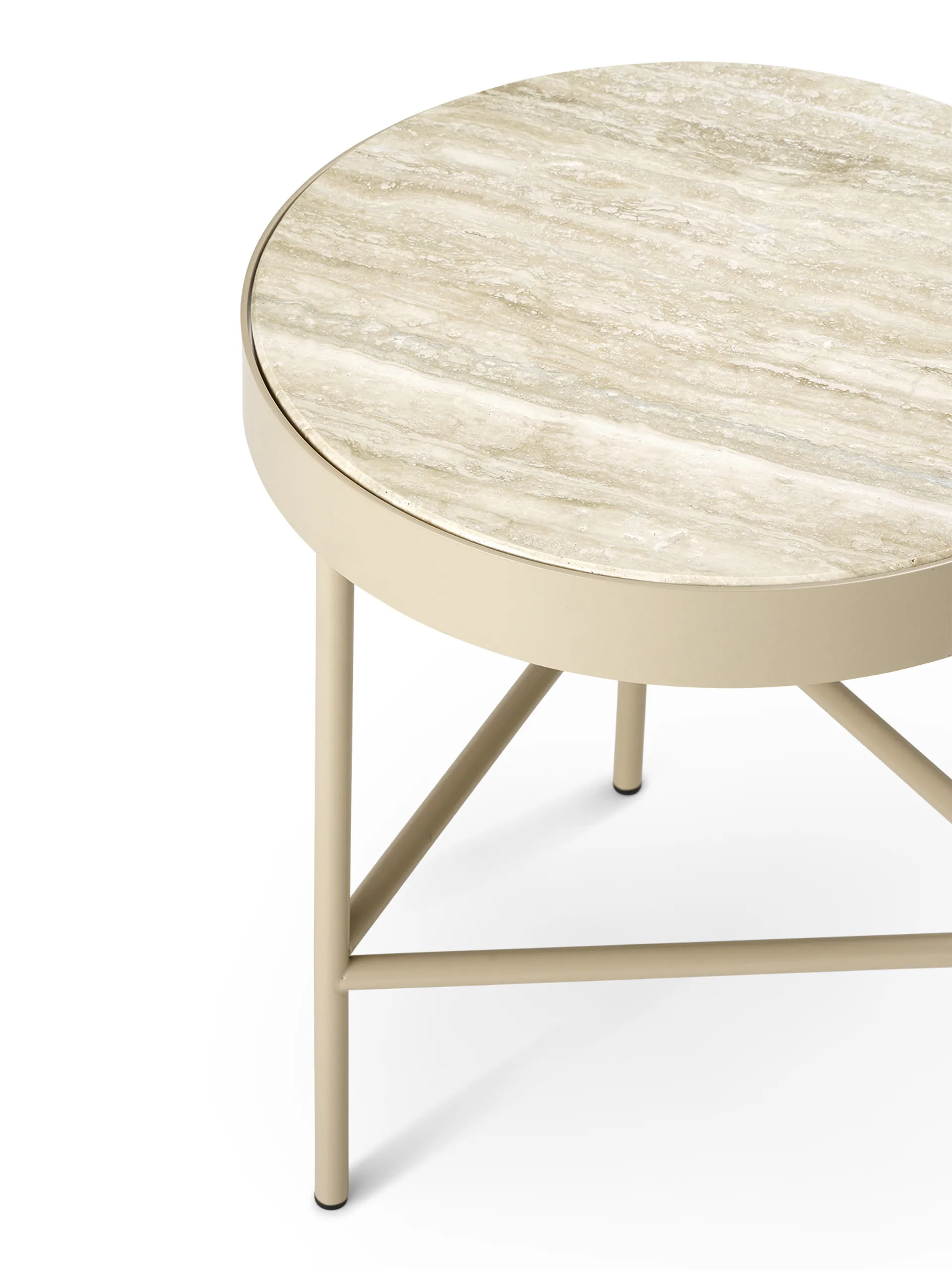 Travertine salongbord Ø 40, Cashmere Ferm Living