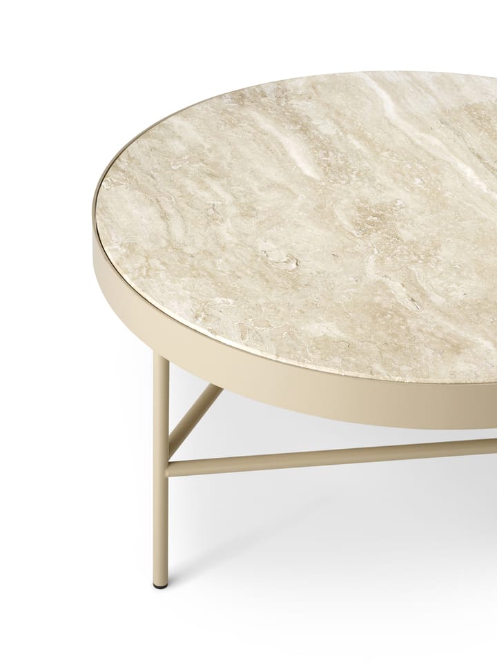 Travertine salongbord Ø 70,5 cm, Cashmere Ferm Living