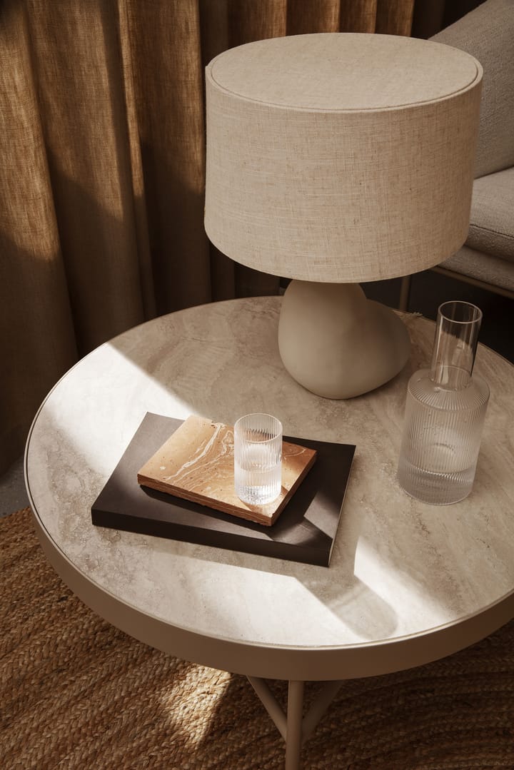 Travertine salongbord Ø 70,5 cm, Cashmere Ferm Living