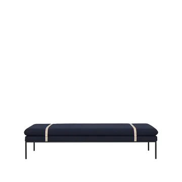 Turn dagseng - Tekstil fiord by kvadrat dark blue, sort stativ - Ferm Living
