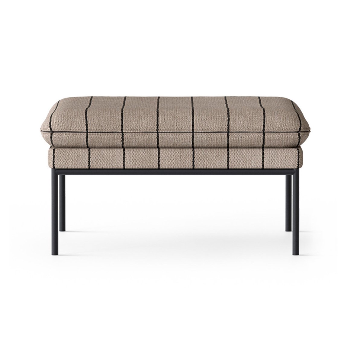 Ferm Living Turn pouf puff Pasadena (rutete) | Skandinavisk Design | Puffer | Beige