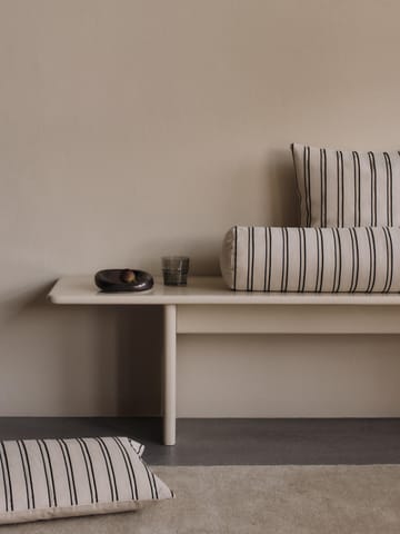 Twill bolster sylinderpute - Off-white-black - Ferm Living