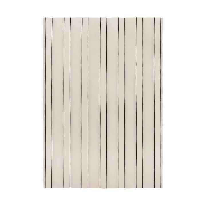 Twill sengeteppe - Off-white-black, 230x260 cm - Ferm Living