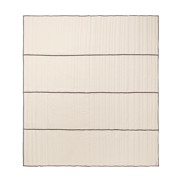 Vari quiltet sengeteppe - Natural-dark chocolate, 260x230 cm - Ferm Living