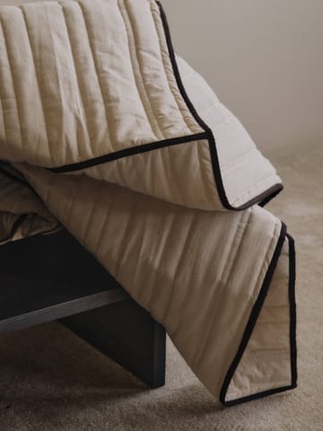 Vari quiltet sengeteppe - Natural-dark chocolate, 260x230 cm - Ferm Living