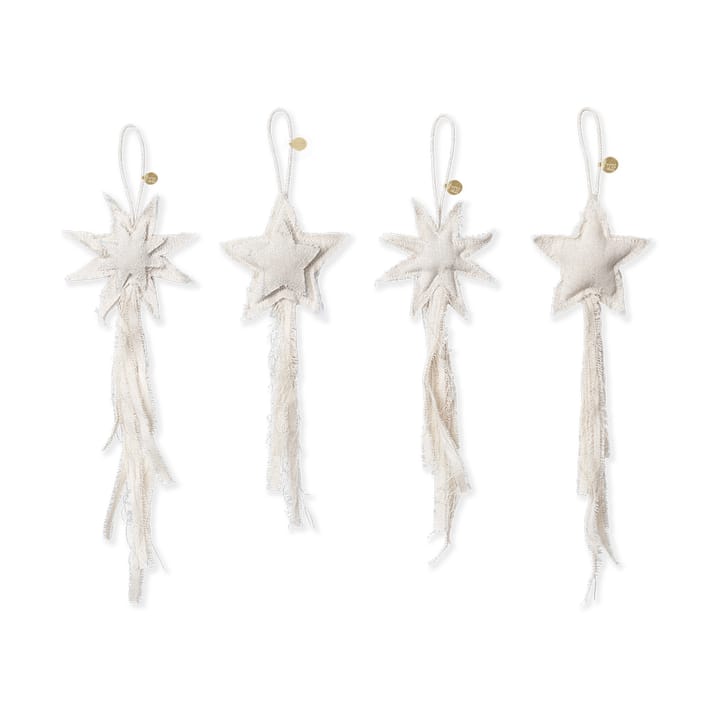 Vela Star Ornaments juletrepynt 4 deler - Naturlig - Ferm Living
