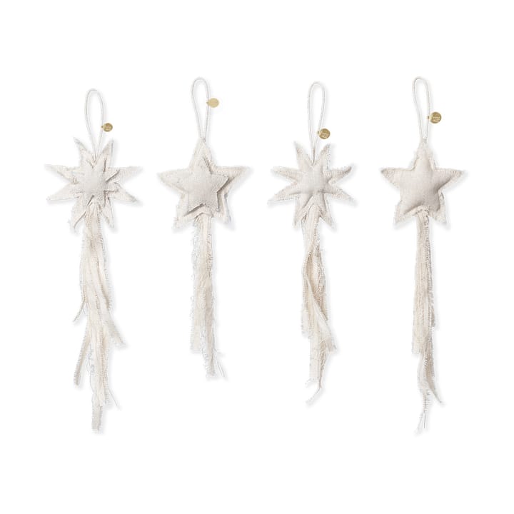 Vela Star Ornaments juletrepynt 4 deler - Naturlig - ferm LIVING