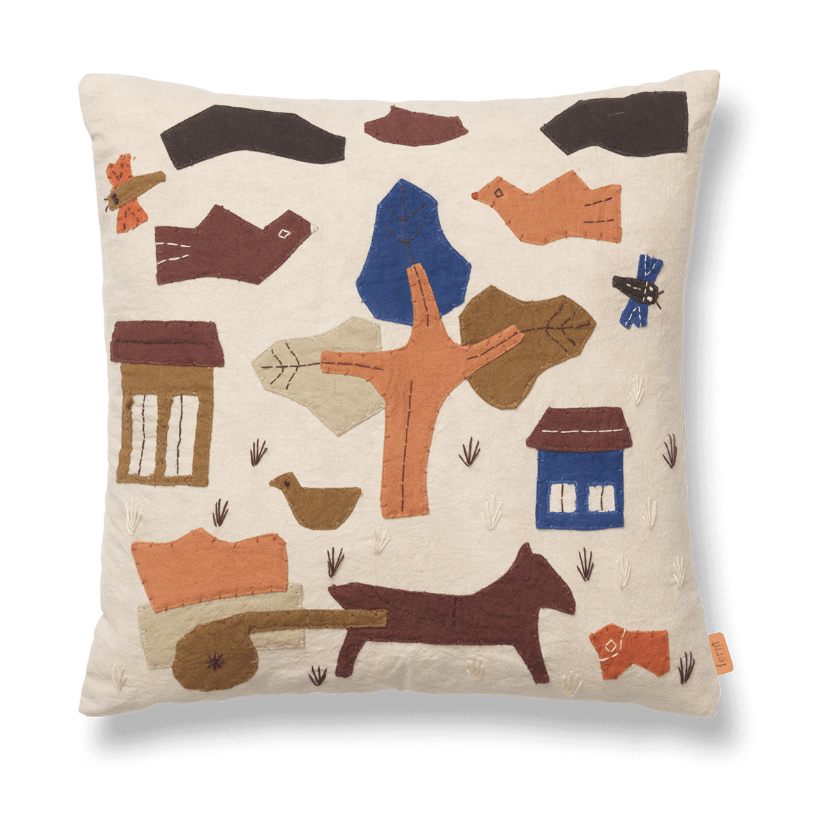 Bilde av Ferm Living Village pute 40 x 40 cm Offwhite