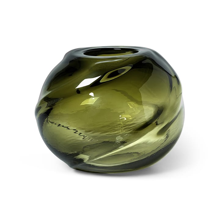 Water Swirl vase rund Ø 21 cm - Moss Green - Ferm LIVING