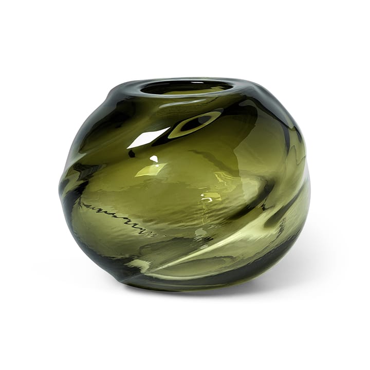 Water Swirl vase rund Ø 21 cm, Moss Green Ferm Living