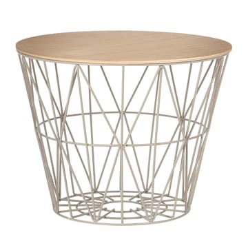 Wire basket topp oljet eik - Medium Diameter 50 cm - Ferm Living