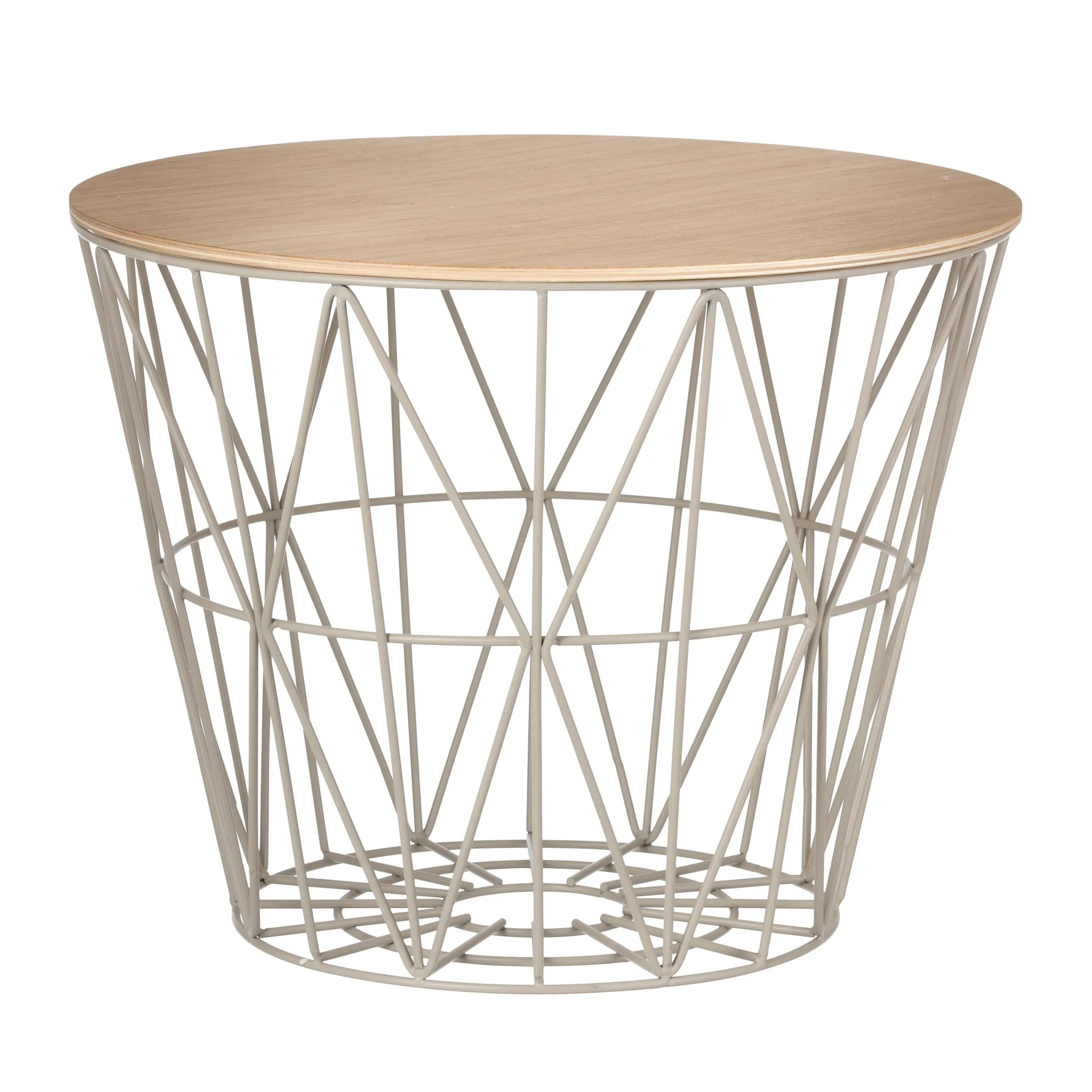Wire basket topp oljet eik, small Diameter 40 cm Ferm Living