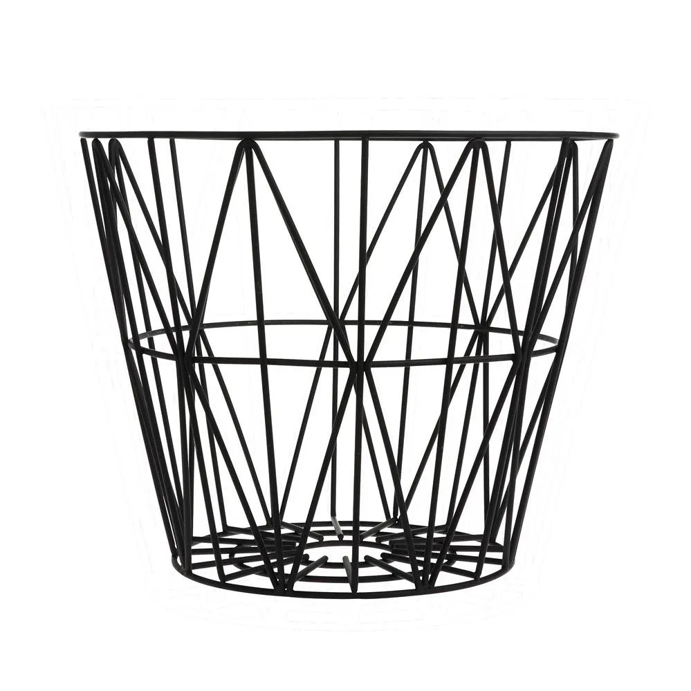 Wire kurv svart, medium Ferm Living