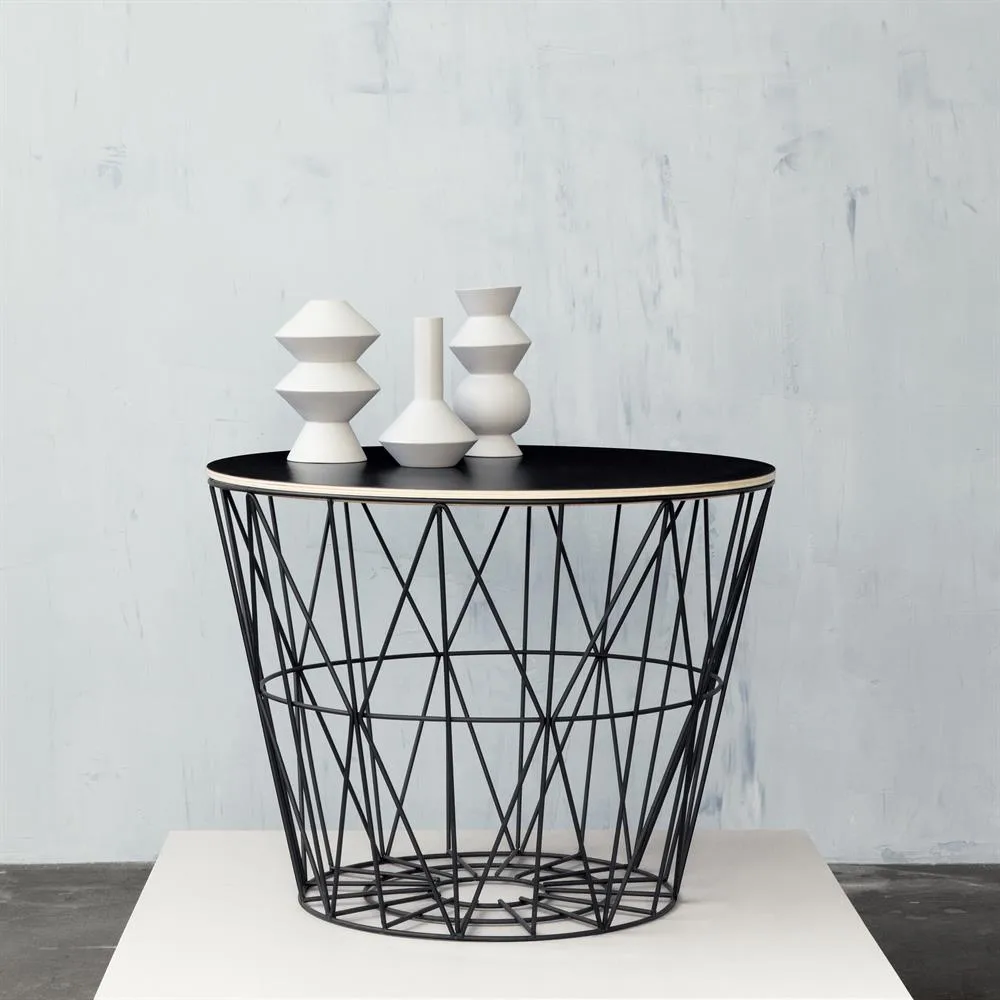 Wire kurv svart, medium Ferm Living