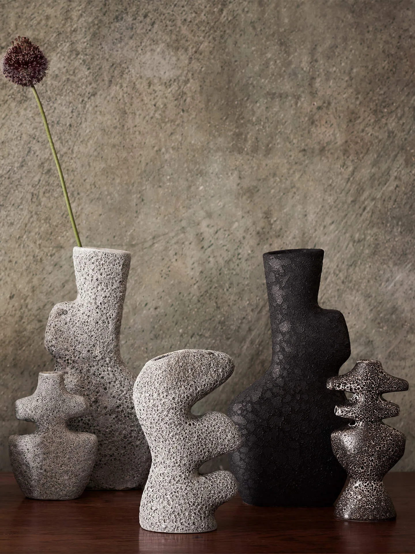 Yara lysestake medium, Grey Pumice Ferm Living