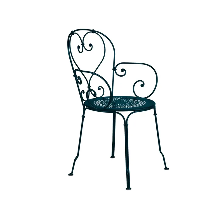 1900 stol med armlener - Acapulco blue - Fermob