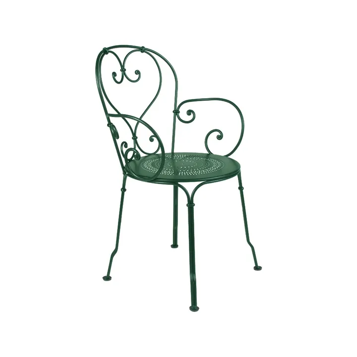 1900 stol med armlener - Cedar green (grønn) - Fermob