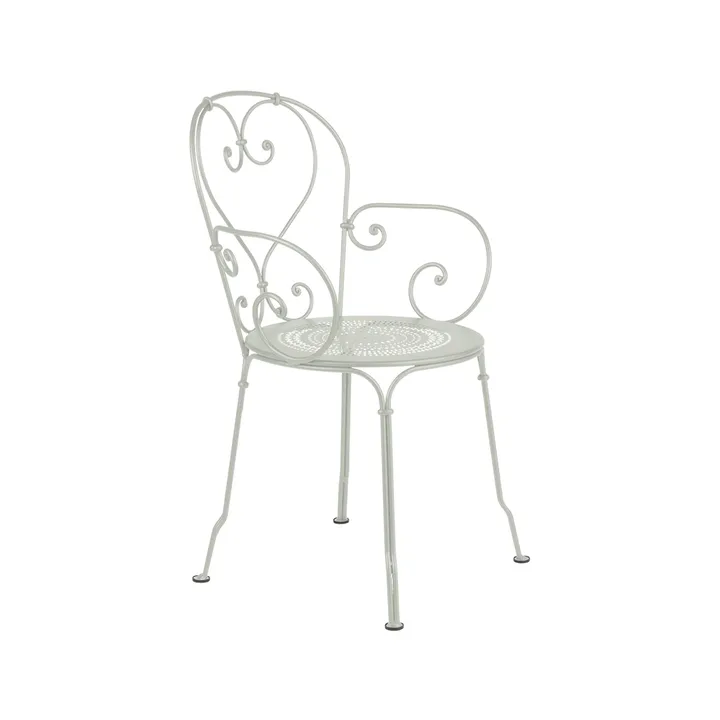 1900 stol med armlener - Clay grey (grå) - Fermob