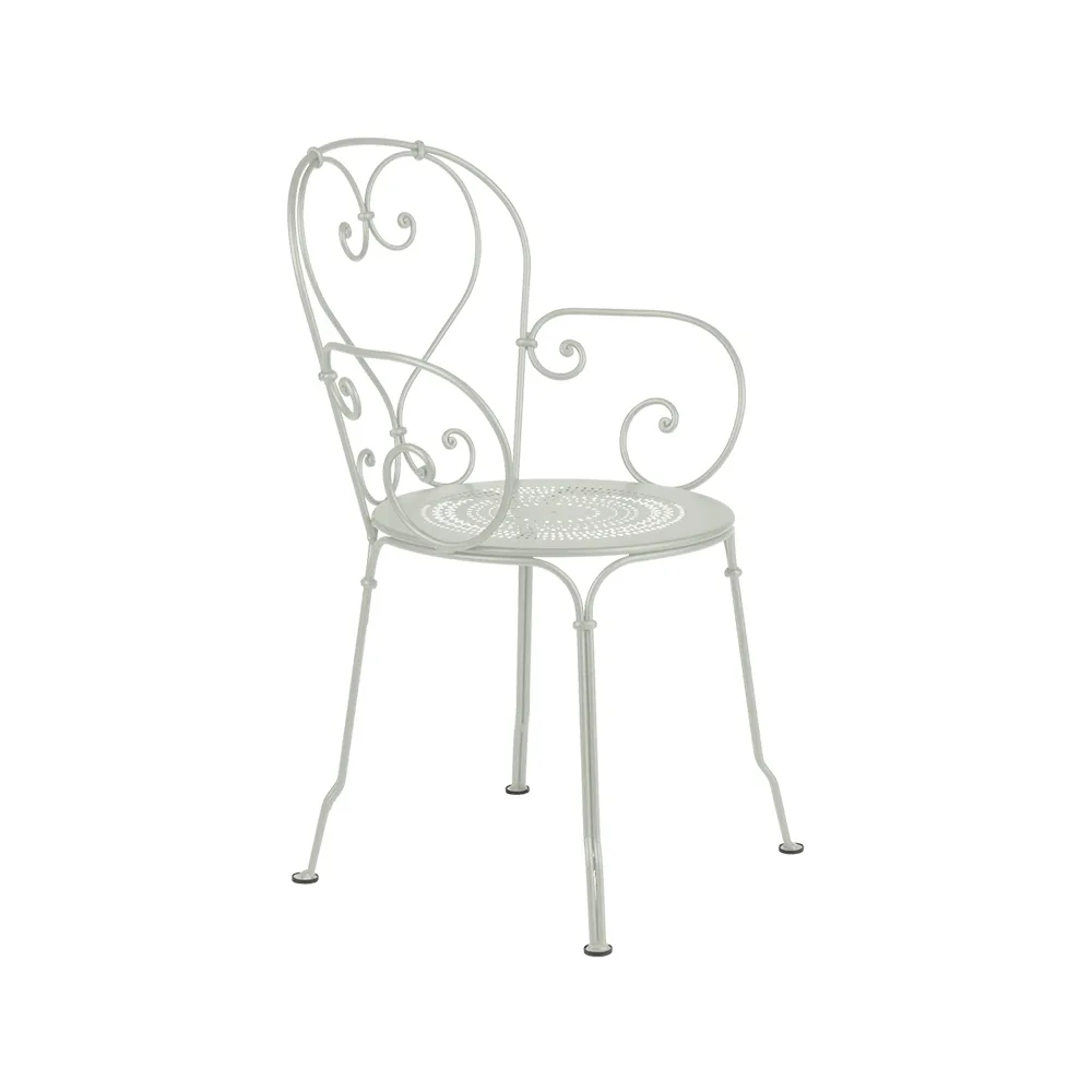 1900 stol med armlener, Clay grey Fermob