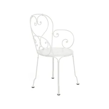 1900 stol med armlener - Cotton white (hvit) - Fermob