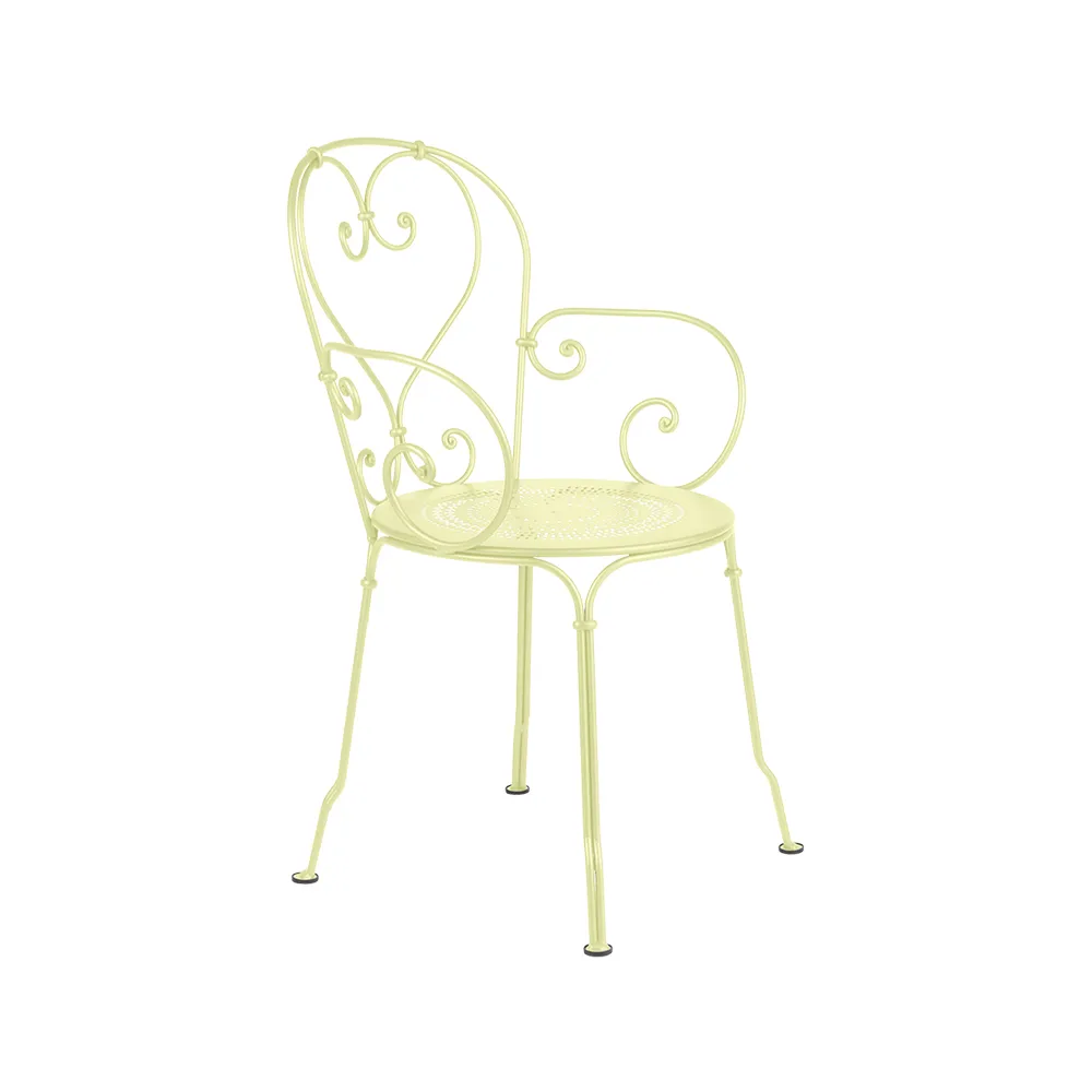 1900 stol med armlener, Frosted lemon Fermob