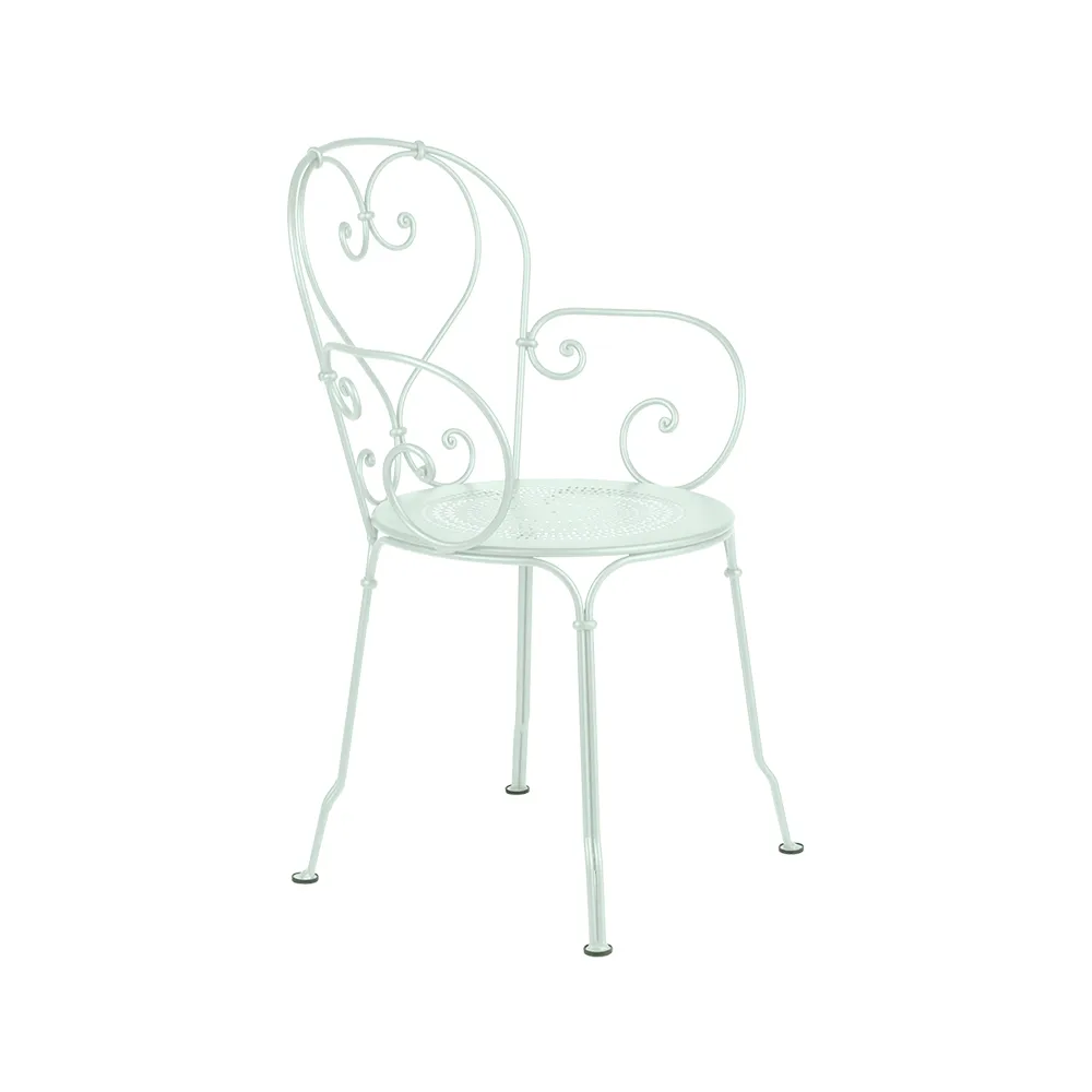 1900 stol med armlener, Ice mint Fermob
