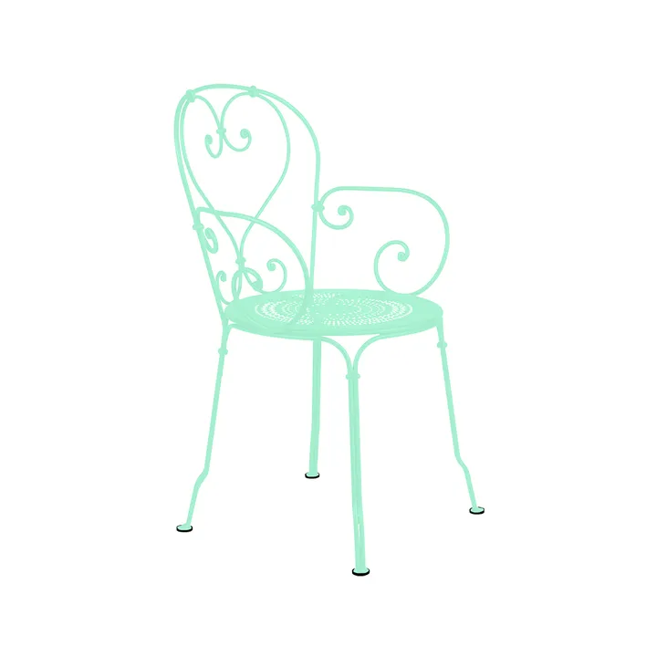 1900 stol med armlener - Opaline green - Fermob