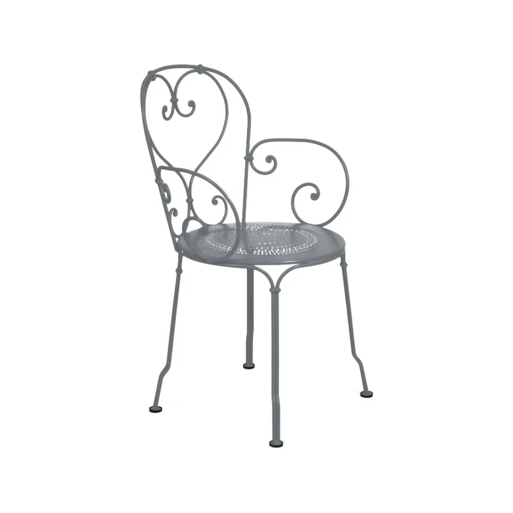 1900 stol med armlener, Storm grey Fermob