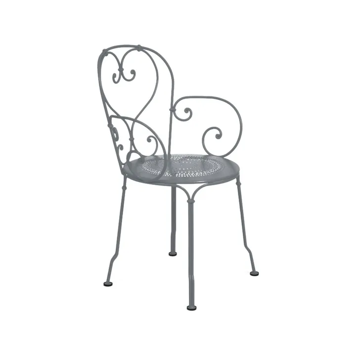 1900 stol med armlener - Storm grey - Fermob