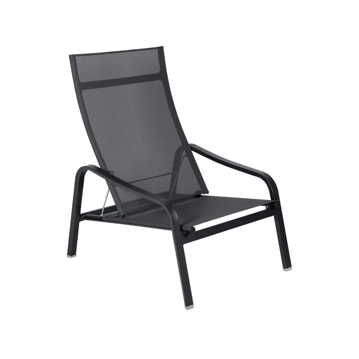 Alize stol med armlener, lav - Anthracite - Fermob