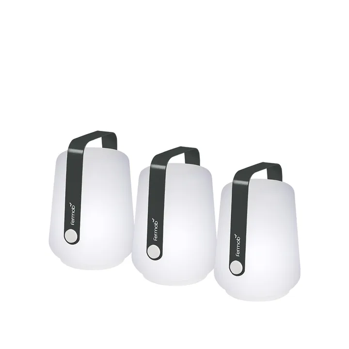 Balad bordlampe LED 3-pakk - Anthracite (grå)-mini - Fermob