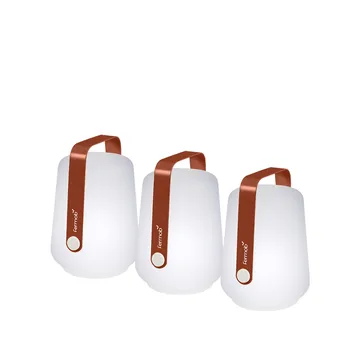 Balad bordlampe LED 3-pakk - Red ochre (rød)-mini - Fermob