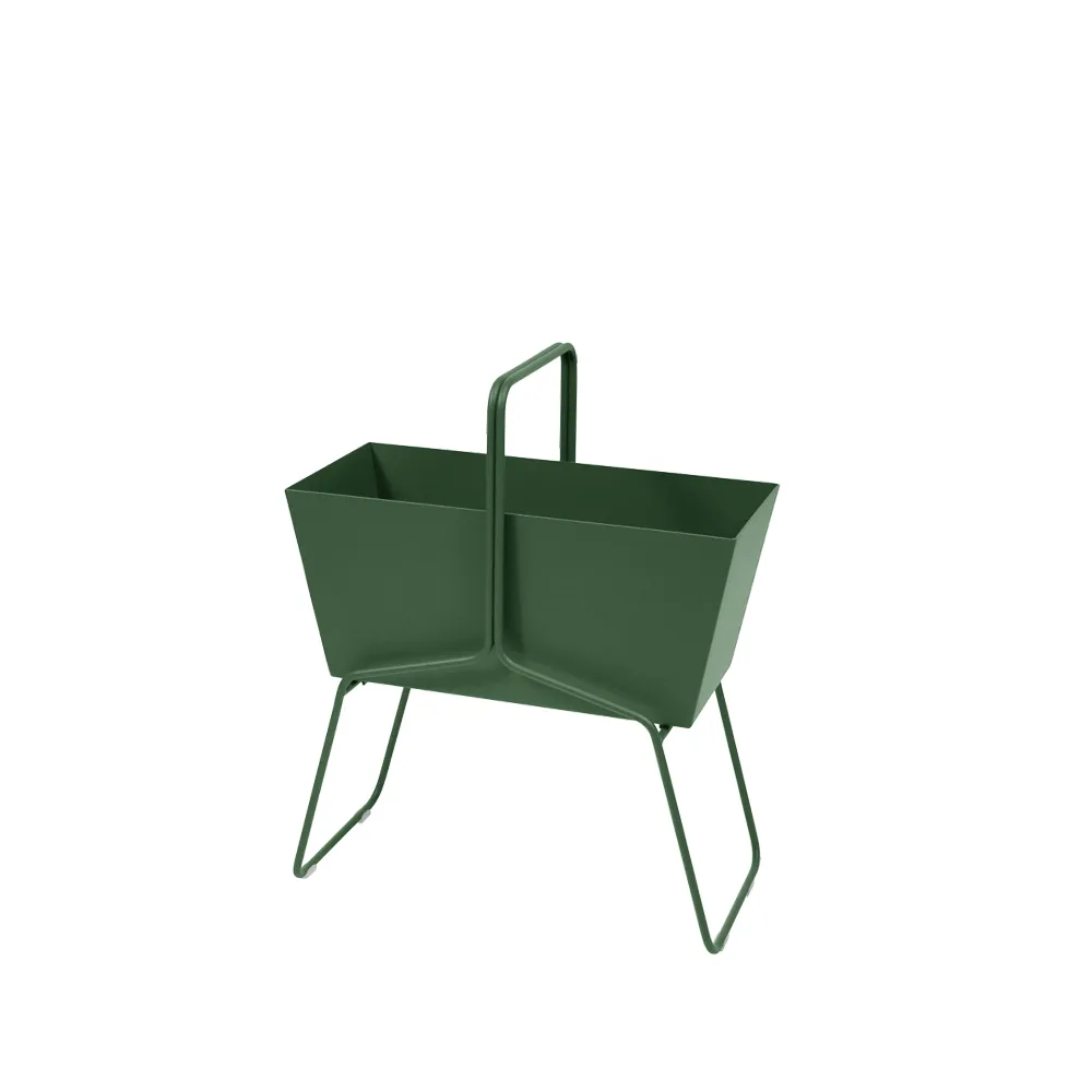Basket high plantekasse, cedar green Fermob