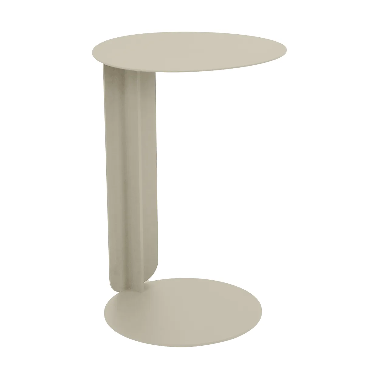 Fermob Bebop Offset sidebord Clay grey (grå) | Skandinavisk Design | Hagebord | Grå