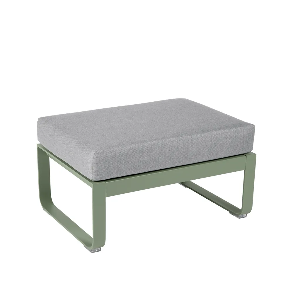 Bellevie 1-seters fotskammel, Cactus, flannel grey pute Fermob