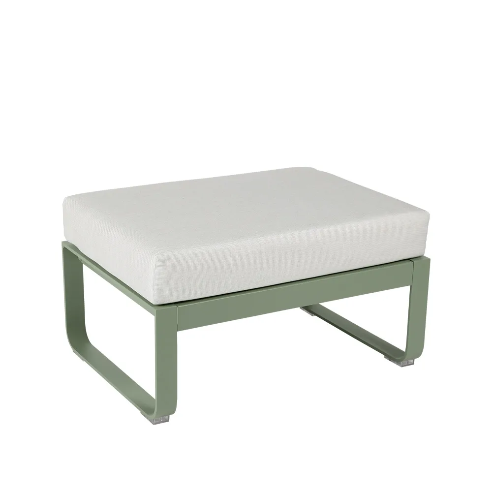 Bellevie 1-seters fotskammel, Cactus (grønn), off-white pute Fermob