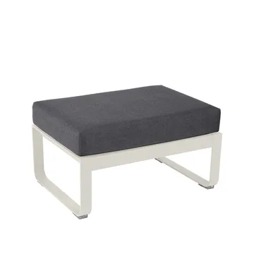 Bellevie 1-seters fotskammel - Clay grey, graphite grey pute - Fermob