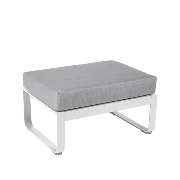 Bellevie 1-seters fotskammel - Cotton white (hvit), flannel grey pute - Fermob