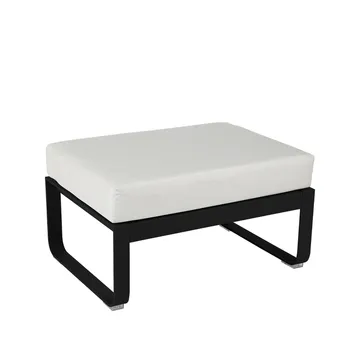 Bellevie 1-seters fotskammel - Liquorice, off-white pute - Fermob