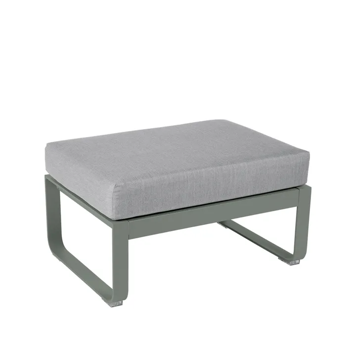 Bellevie 1-seters fotskammel - Rosemary (grønn), flannel grey pute - Fermob