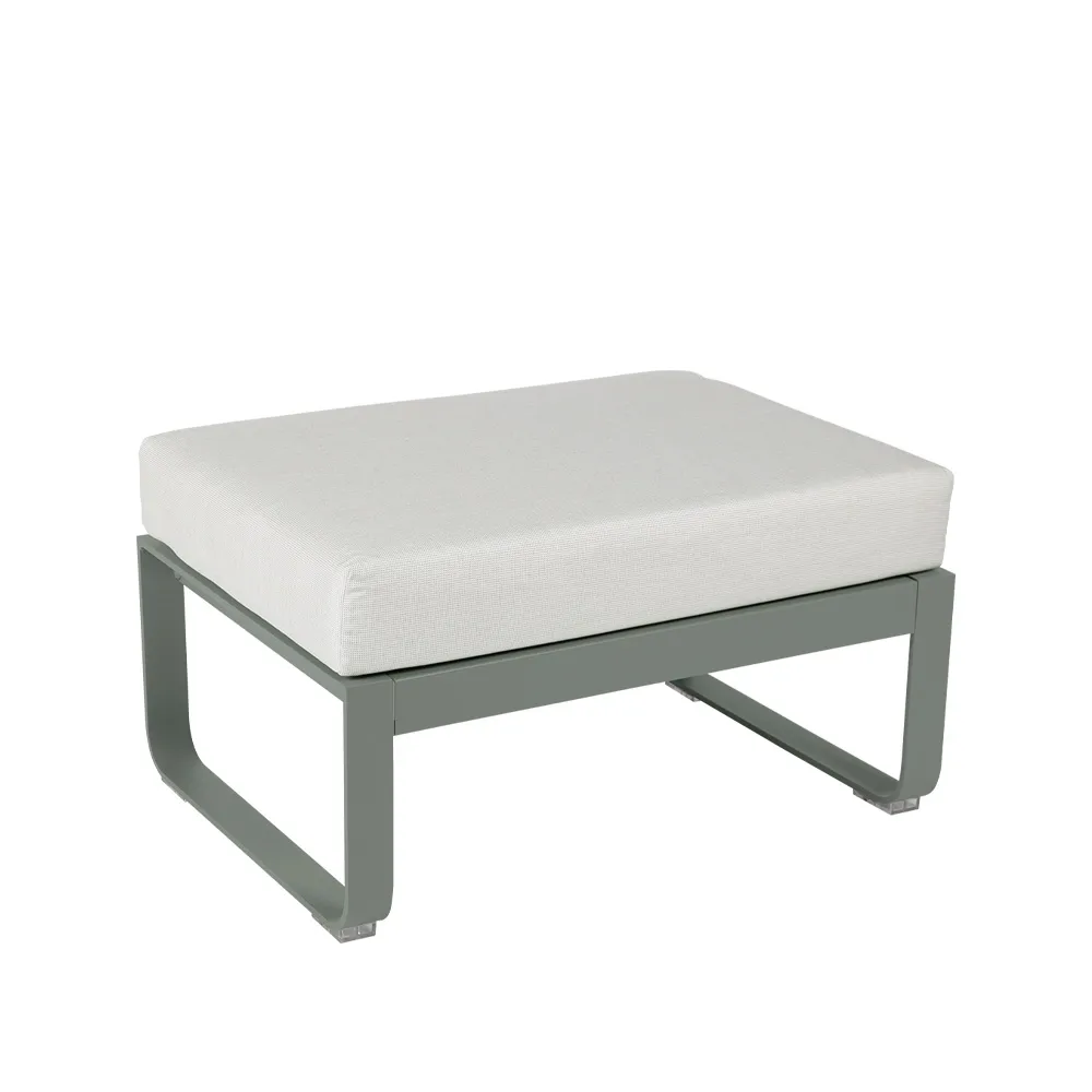 Bellevie 1-seters fotskammel, Rosemary (grønn), off-white pute Fermob