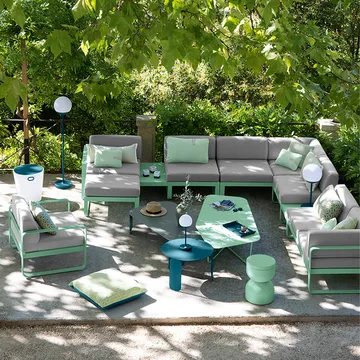 Bellevie 1-seters fotskammel - Rosemary, off-white pute - Fermob